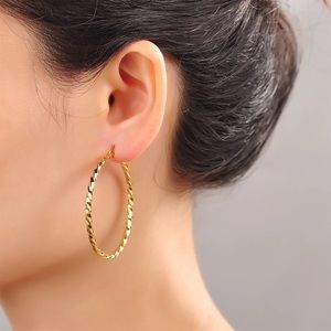 Titanium Hemp Rope Hoop Earrings